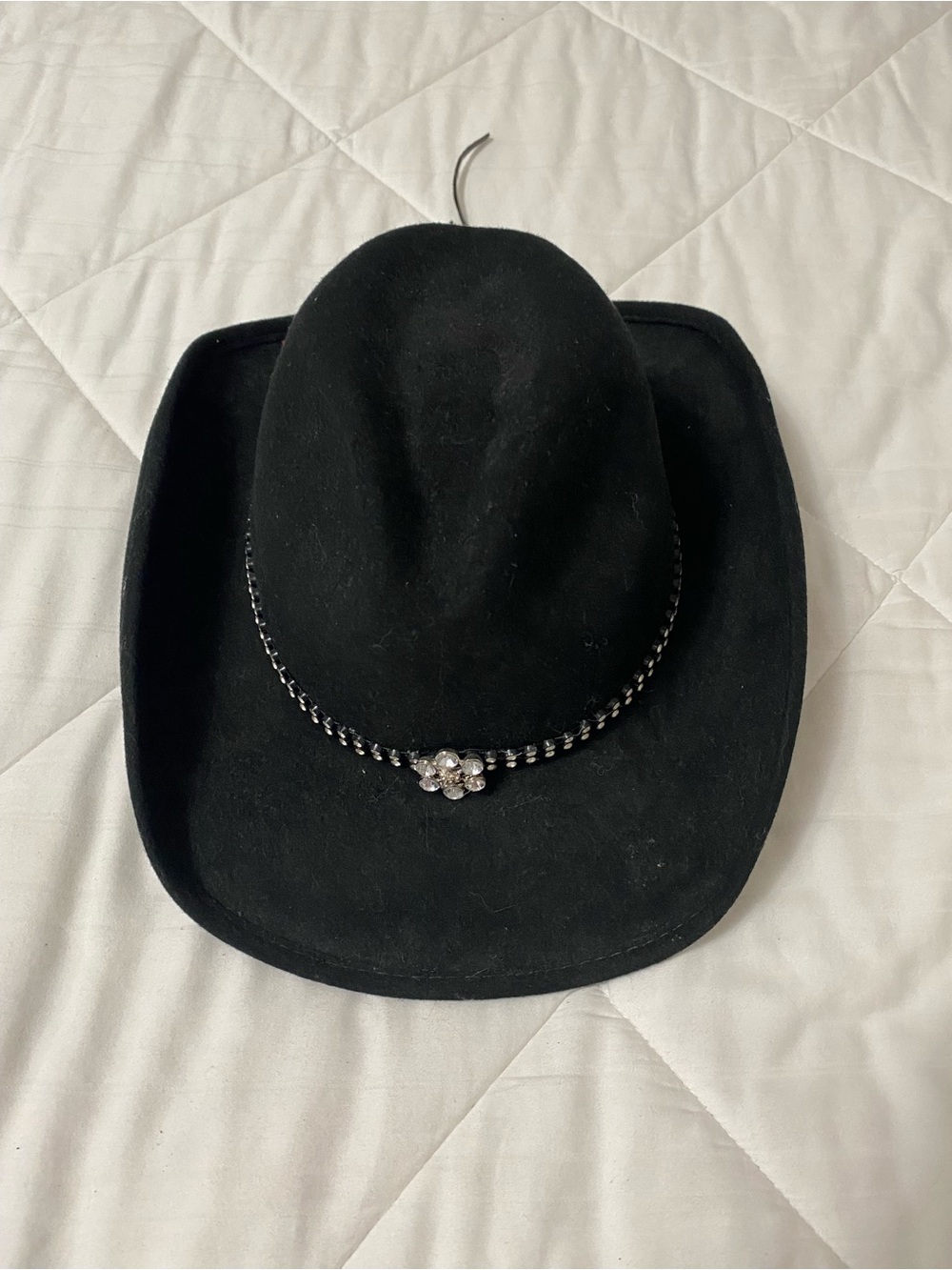 Bullhide Black Felt Western Cowboy Hat with Decorative Band